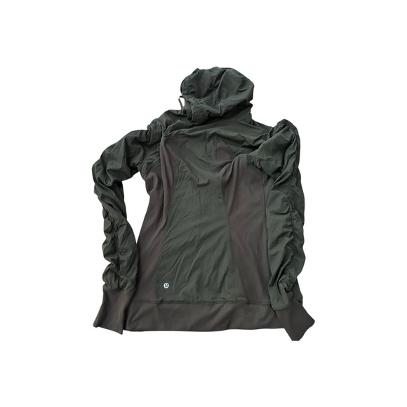 Lululemon Dance Studio Jacket III Reversible Olive Green Zip Up Hoodie Size 10 - Picture 15 of 15